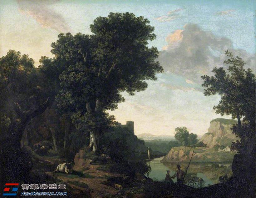 浪漫主义画家托马斯·琼斯名作-一幅经典古典风景油画作品