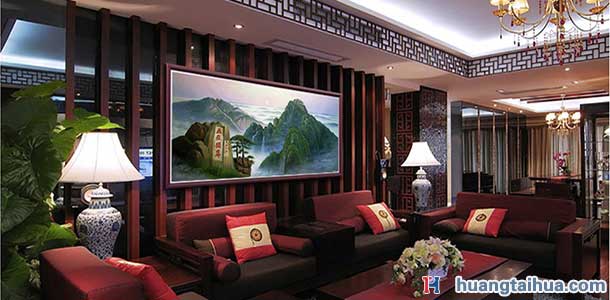 五岳独尊泰山风景中式风格画家纯手绘油画定制