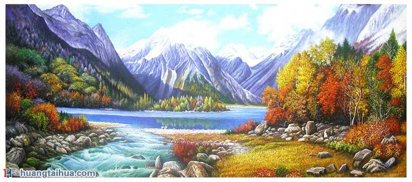秋季精品秋天作品图片天山天池雪山景秋天风景，新疆天池景色